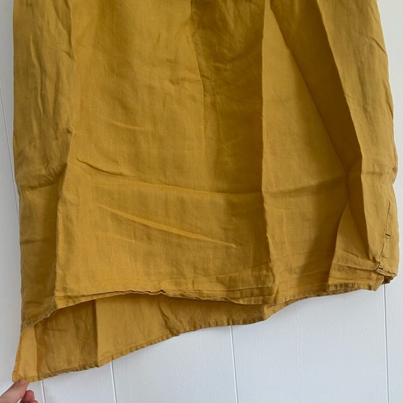 Linen Mustard Tunic - Asymmetric - Picture 6 of 11